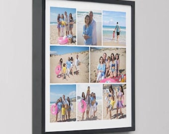 Crea tu propio collage de 8 fotos con azulejos fotográficos autoadhesivos personalizados.