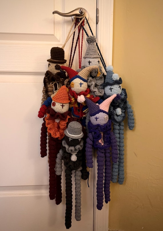 Crochet Clown Doll Pattern – Sad-Eye Pete Amigurumi, Jester-Inspired | Little Aud Things