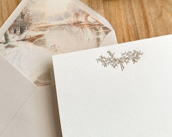 Letterpress Card Set Winter Theme