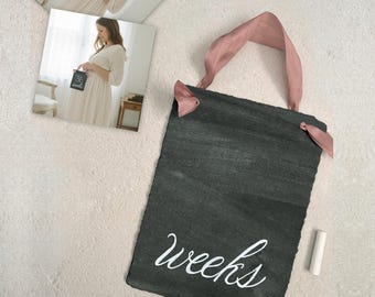 The Heirloom Slate Milestone Board | Pregnancy Weekly Slate Chalkboard Sign