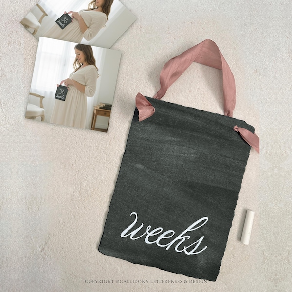The Heirloom Slate Milestone Board | Pregnancy Weekly Slate Chalkboard Sign
