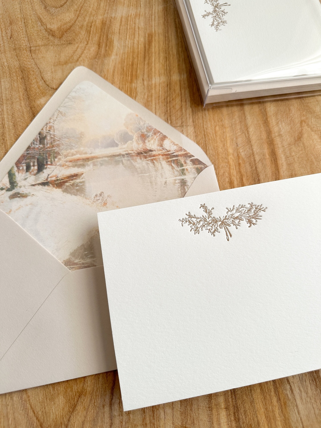 Letterpress Card Set Winter Theme - Etsy