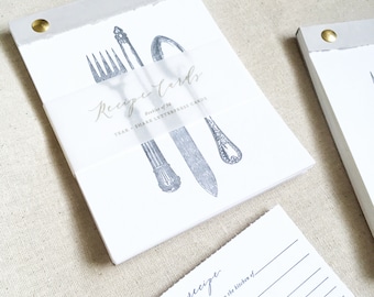 Letterpress Printed Recipe Card Booklet