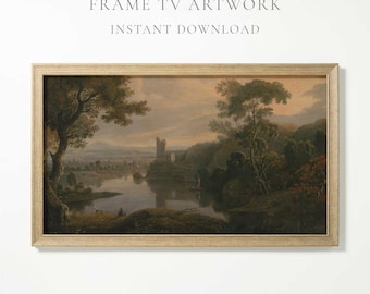 Vintage River Landscape Art for Samsung Frame TV (Digital Download) | Antique Art Download