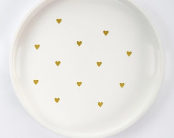 Serving round melamine trays with cut-out oval handles, 16 inch