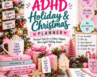 Christmas Planner Printable, Holiday Planner Bundle, Christmas Organizer, Holiday Budget & Shopping Planner, Digital Download