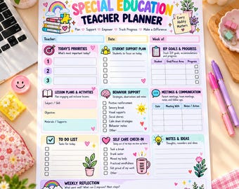 Special Education Teacher Planner | IEP Binder, Behavior Tracker & Student Data Collection Printable PDF