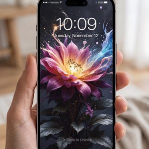 Unique Flower Phone Wallpaper | Lock Home Screen Digital Wallpaper For iPhone, iPad, Android Phones Tablets  | 8K Ultra High Resolution