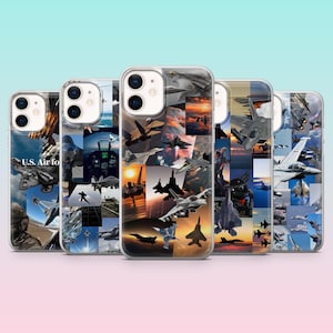 Flygvapnets telefonskal med stridsflygplan för iPhone 17Pro, 16, 15, 14, 13, 12, Samsung S26, S25, S24, S23Fe, A16, A56, Pixel 10, 9Pro, 8, 7