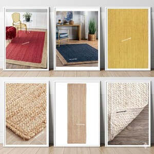 Natural Jute Rug : Jute Braided Rug 8x10, Bohemian Jute Rug, Rectangular Jute Rug, Area Jute Rug, Squire Jute Rug, Small Rug, Seagrass Rug