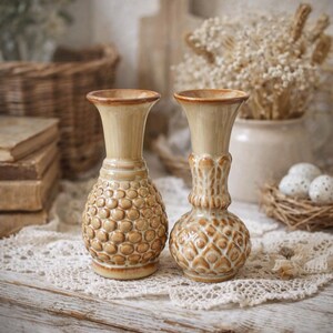 Wazony ceramiczne Vintage Erik Gutter Studio – holenderskie wazony ceramiczne – lata 70. i 80. XX wieku