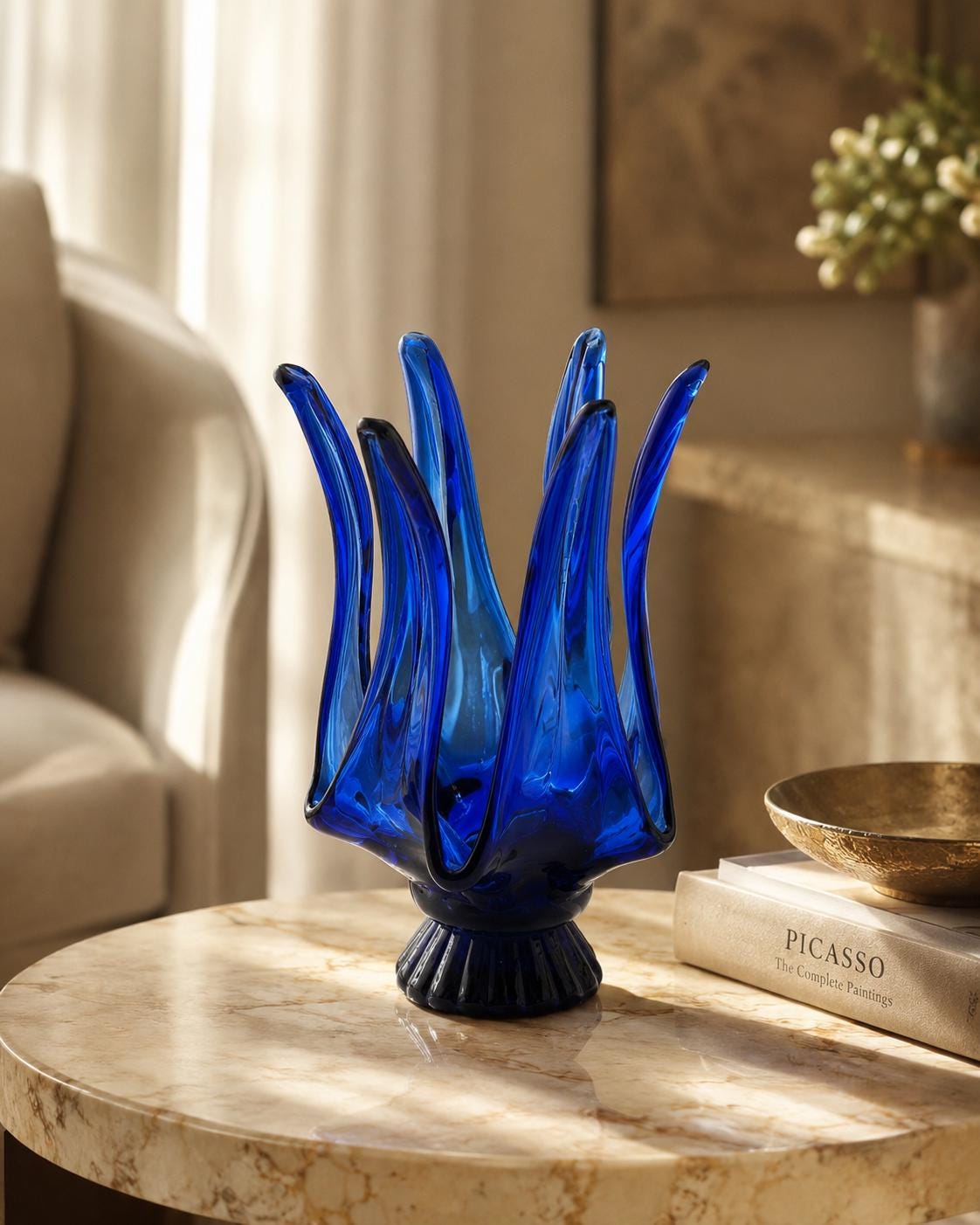 Cobalt blue highball glasses