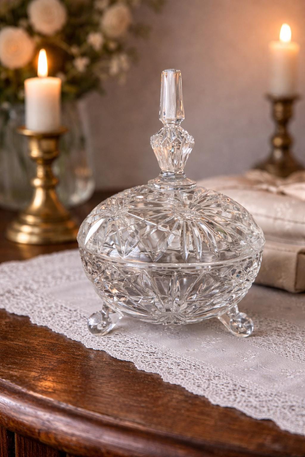 Antique Crystal Dressing Table Set - Etsy Australia Antique Crystal Dressing Table Set - Etsy Australia