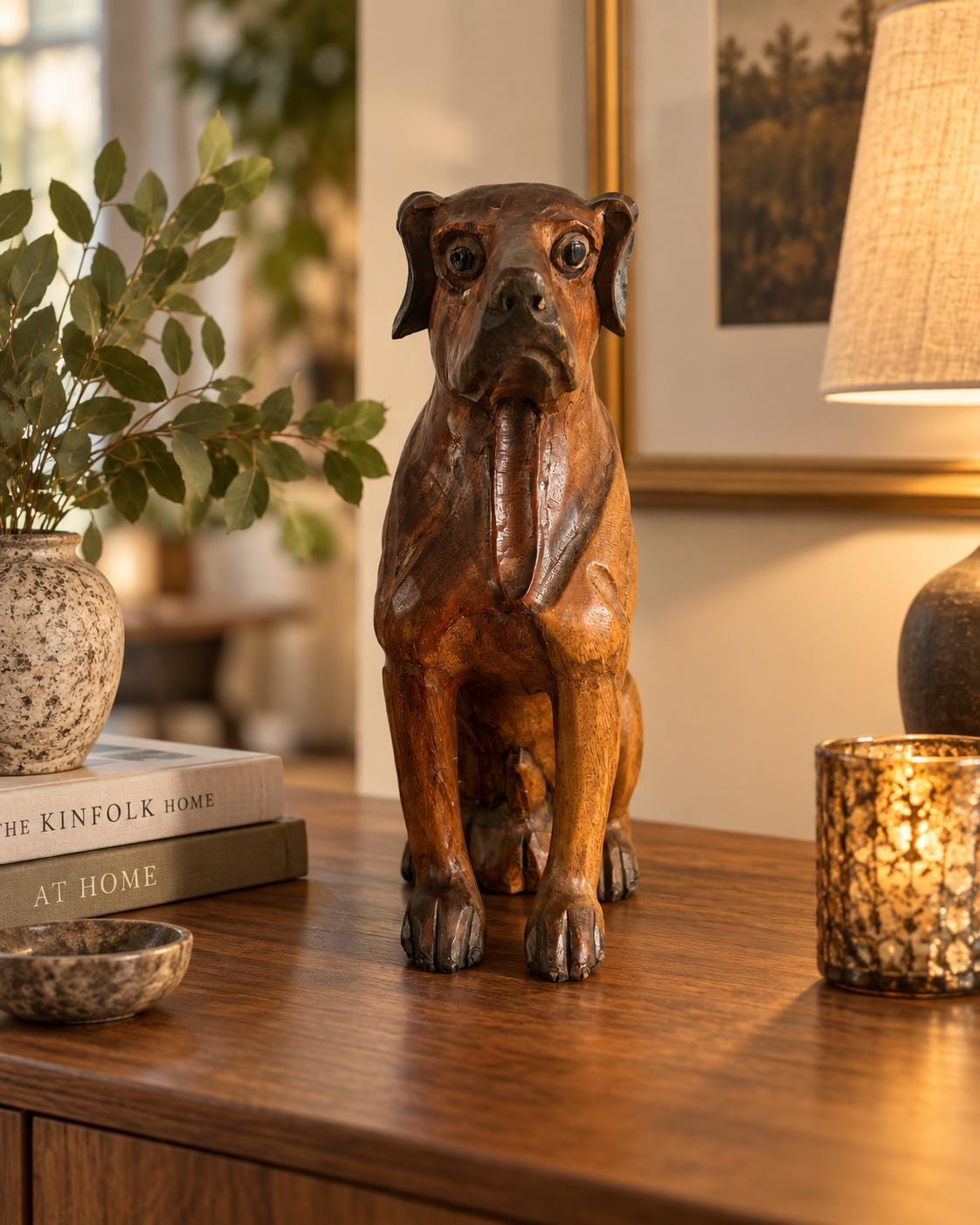 木製 犬の彫刻 Dog human wood sculpture - Etsy 日本