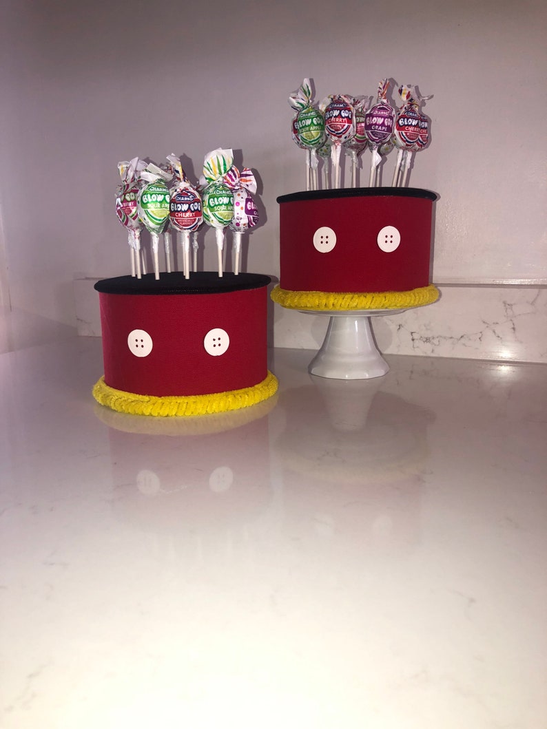 Cake Pop Cupcake Stand Mickey Mouse Inspired Cake Stand/topper Etsy