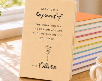 Personalized May You Be Proud Journal, Teacher Appreciation Gifts, Custom Thank You Notebook