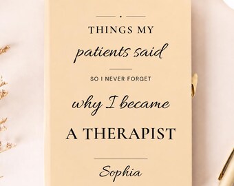 Diario personalizzato per terapeuti, quaderno per psicoterapeuti, regalo "Perché sono diventato terapeuta", ricordo per la salute mentale