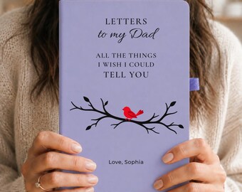 Personalized Letters to My Dad Grief Journal, Dad Memorial Notebook, Loss of Father Gift