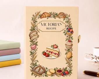 Libro di ricette personalizzato, ricettario di dolci, quaderno di cucina personalizzato, regalo di compleanno per la mamma