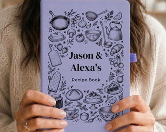 Ricettario personalizzato per coppia, libro di cucina di famiglia su misura, regalo per la casa nuova, ricordo per novelli sposi