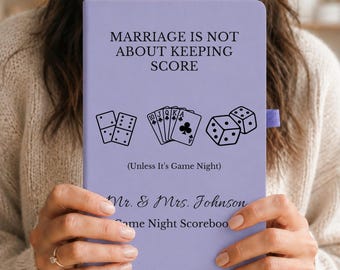 Libro segnapunti personalizzato per serate di gioco, diario personalizzato per coppie, ricordo di anniversario, regalo per amanti dei giochi da tavolo