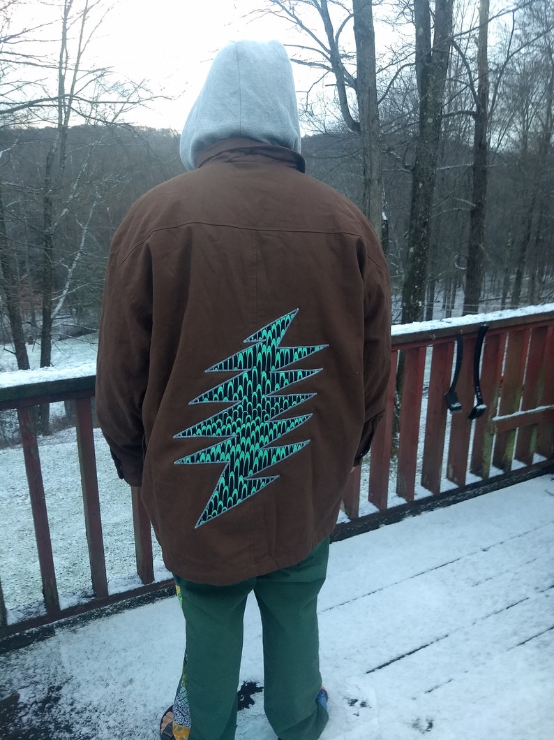 Embroidered 13 Point Grateful Dead Lightning Bolt Jacket with Hood Dickies Brand XXL