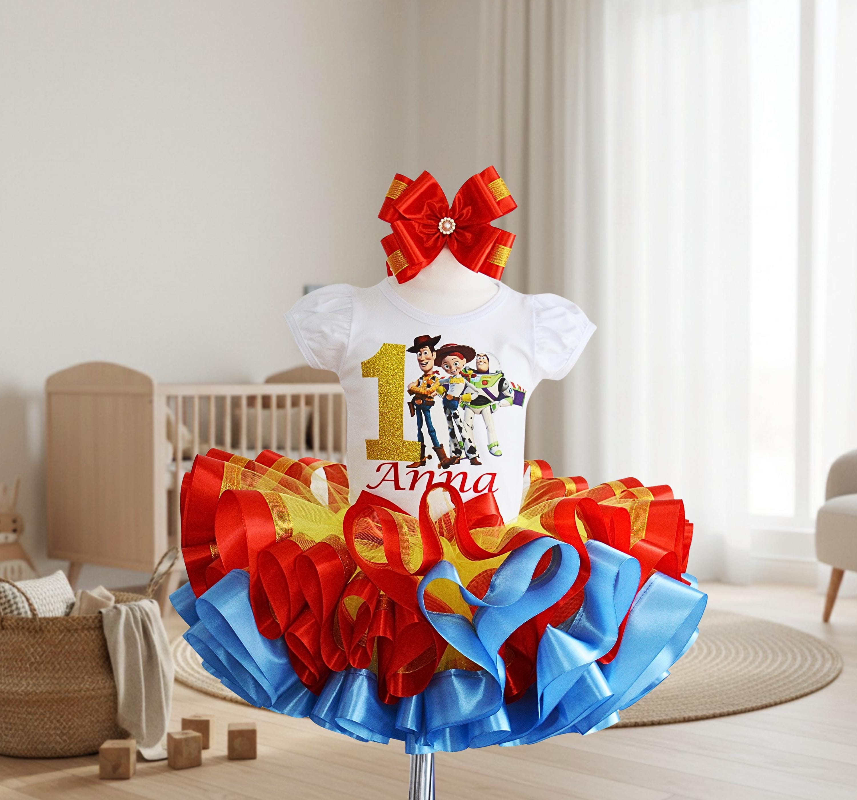 Toy Story Personalized Birthday Tutu Outfit, Party Costume.
