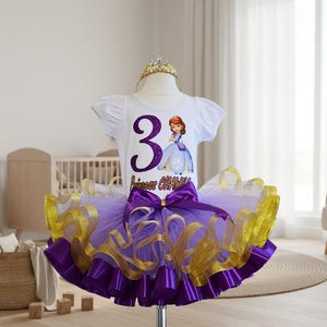 Birthday Outfit Princess Sofia Tutu Dress Sofia Costume Girl Tulle Tutu Princess Dresses For Party