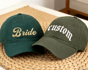 Embroidered personalized name  baseball cap, Embroidered Logo Baseball Cap,Custom 3D text logo,Custom Embroidered Hat,  Mothers day gift
