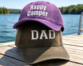 Custom Embroidered Cap With Text,Custom Text or Pattern Embroidered Caps, Custom Caps,Embroidered Custom Denim Hat,Washed Denim Baseball