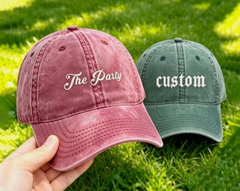 Embroidered vintage washed hat,Custom Text Logo, Personalized Baseball hat washed hat,embroidered logo,personalized dad hat,single girl hat