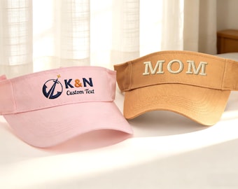 Custom Embroidered Visor,Custom Embroidered Flexfit Visor,With Your Text Personalized Womens Visor,Beach Vacation Sun Hat