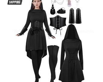 Medieval Renaissance Costume Set Halloween Women Fairy Cosplay Vintage