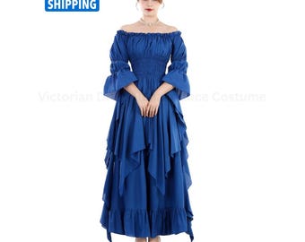 Victorian Renaissance Gothic Medieval Wedding Dress For Women