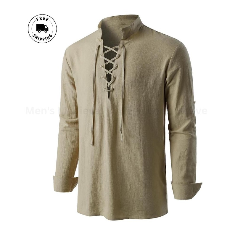 Men Medieval Lace up Shirt Renaissance Viking Pirate Cosplay Costume - Etsy