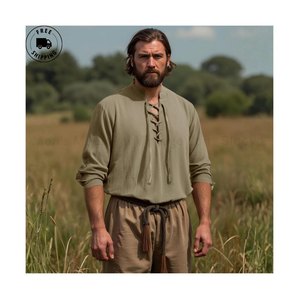 Men Medieval Lace up Shirt Renaissance Viking Pirate Cosplay Costume - Etsy
