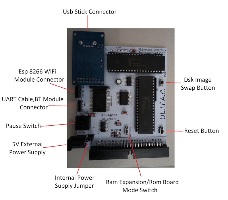 Amstrad CPC Ulifac : USB Mass Storage + Ram Expansion + Rom Board ...
