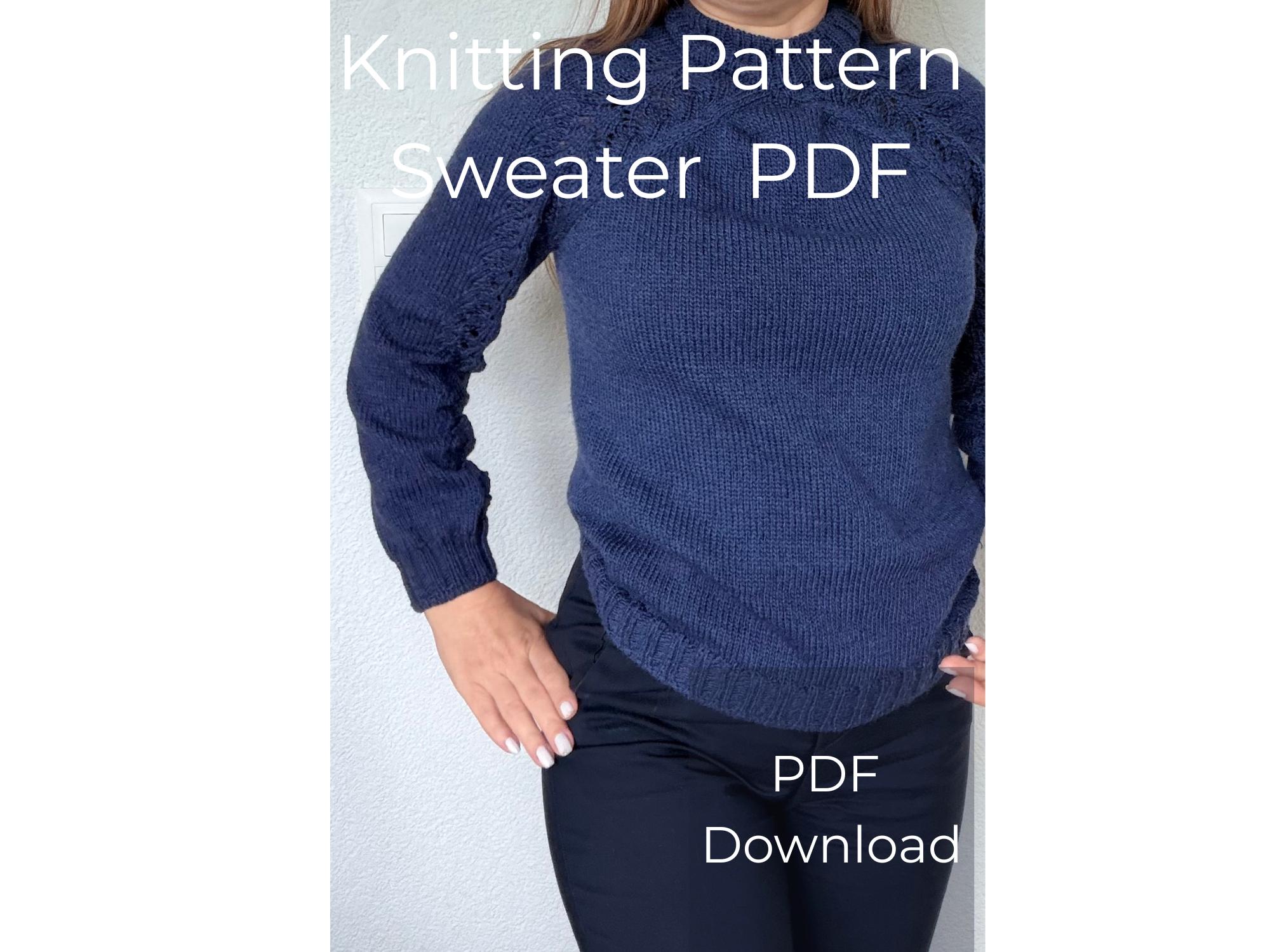 Circular Yoke Sweater Knitting Pattern PDF | Top-down Pullover With ...