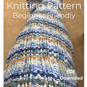 Leg Warmers Knitting Pattern, Knit Boot Cuffs Pattern, Easy Beginner Knit, Colorful Leg Warmers, Cozy Winter Knit, PDF Download