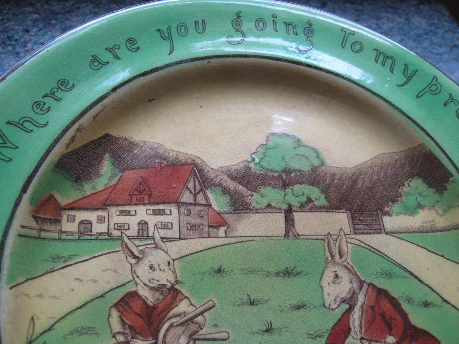 Rare St. Augustine Ware Rabbit Plate Etsy
