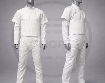 Traje de soldado explorador de nieve (partes blandas): mono, chaleco y fajín personalizados, réplica de cosplay inspirada en Star Wars.