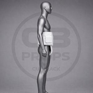 Cinturón utilitario Scout Trooper con fajín - Armadura de cosplay de Mandalorian Star Wars - Conjunto de cinturón táctico blanco y bolsa imagen 3