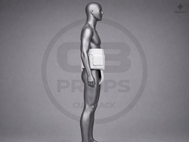 Cinturón utilitario Scout Trooper con fajín - Armadura de cosplay de Mandalorian Star Wars - Conjunto de cinturón táctico blanco y bolsa imagen 3