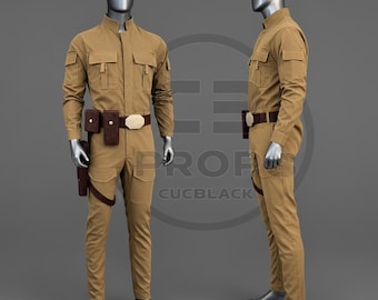 Traje de cosplay de piloto rebelde: conjunto de 2 piezas de camisa y pantalón.