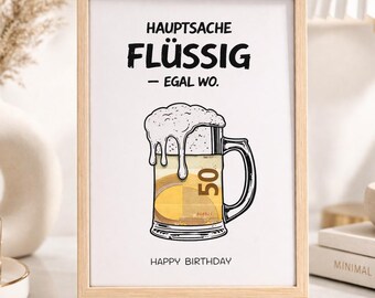 Funny Birthday Money Gift Poster – A lot of cash! | Printable Money Holder | DIY Cash Present | Frame Insert | Instant Download | Joke Gift