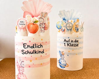 duplo Wrapper “School Kid” Printable Template | First Day of School Candy Bar Label | Back to School | Bear Bunny Space