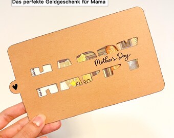 Mother’s Day Money Gift Card Printable DIY | Cash Gift for Mom | Happy Cut Out Card | Last Minute Gift | Creative Money Gift Idea