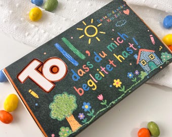 Toffifee Wrapper Daycare Kindergarten Farewell, DIY Gift for Teacher Educator, Black Version, So Glad You Were There for Me/Us