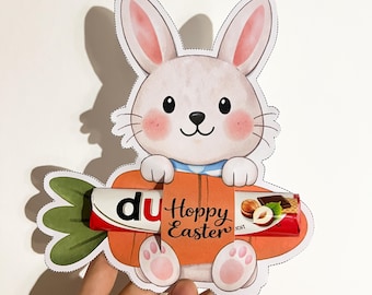 Ostern Schokoriegel Vorlage | Osterhase Schokolade Wrapper Printable |Duplo Kinder Riegel Verpackung|DIY Ostergeschenk Kinder | PDF Download