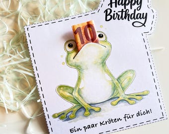 Funny Frog Money Gift Card Printable | Cash Gift Idea | Fun Gift & Gag Gift | Birthday Cash Holder PDF | Instant Download